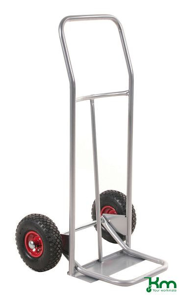 Kongamek Bagages & diable 600 x 600 x 1100 mm, Gris, Pneumatiques 260 mm, KM144900