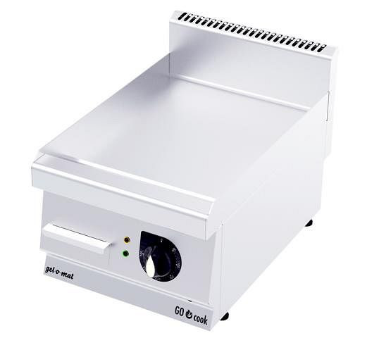 plaque de gril électrique gel-o-mat CO Cook 600, modèle GF4060E, plaque lisse, avec bac récupérateur de graisse, GF4060E