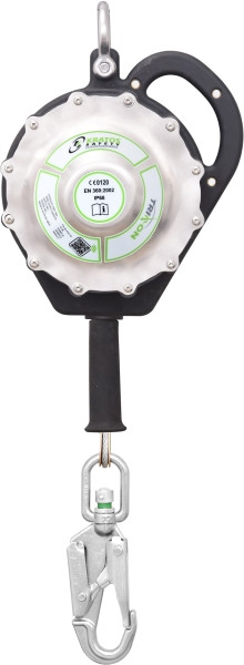 Dispositif de sécurité en hauteur Funcke HSG type Triton (boîtier encapsulé / câble en acier inoxydable) longueur : 20 m, 60020651