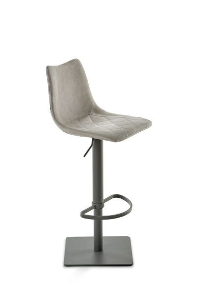 Mayer Sitzmöbel myTOBY, housse d'assise en cuir synthétique vintage gris clair, structure gris, 1275_14_544