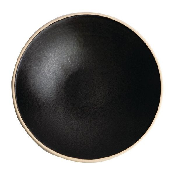 Bol plat en toile OLYMPIA noir 20cm, UV: 6 pièces, FA319