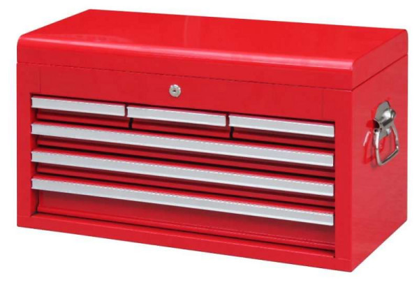 Boîte à outils Metra, supérieure, grande, avec 6 tiroirs, rouge, 10226