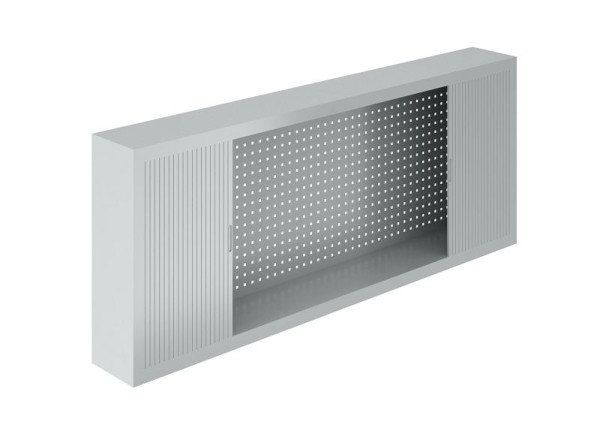 SOFAME meuble encastrable avec volets roulants pour établi L 2000 x P 250 x H 800 mm, gris clair RAL 7035, W010080108GC