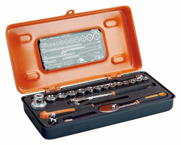 Jeu de clés à douille Bahco 1/4", 21 pièces, 6721NM