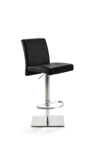 Mayer Sitzmöbel , structure en acier inoxydable, coque d'assise rembourrée, hauteur d'assise 53 - 79 cm, anthracite, 1286_04_30487