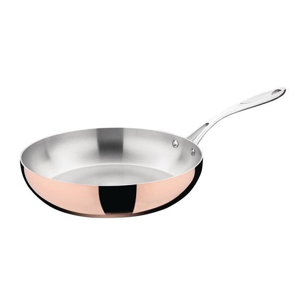 Poêle à frire en cuivre à triple paroi Vogue Induction - 280 x 60 mm FS669