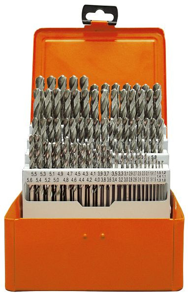 Cassette de perçage Projahn DIN 338 HSS-G 50 pièces 1-5,9 / 0,1 mm TURBO, 60440