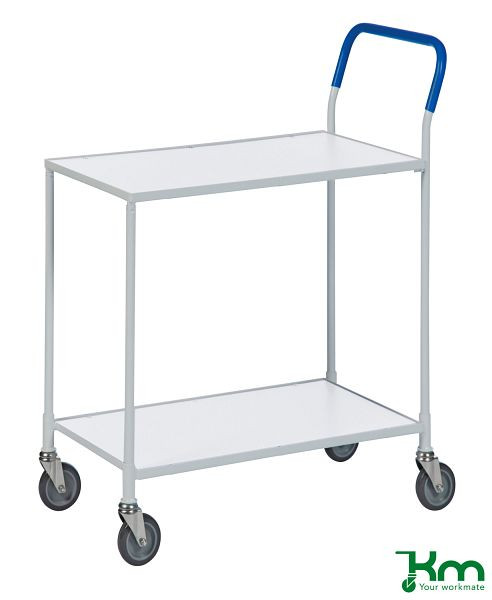 Chariot de table Kongamek, 4 roulettes pivotantes, Blanc / Blanc, KM1730-6