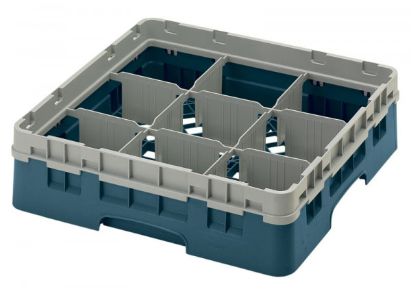 Panier de lavage Cambro 9 compartiments Camrack® 9 cm turquoise, lot de 5, 9S318414