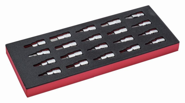 Insert Bahco 1/3, clé à douille + accessoires 1/2", 20 pièces, FF1E2209