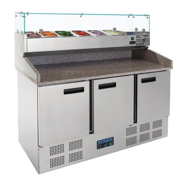 Comptoir réfrigérant Polar pour pizzas et salades 368L, CN267
