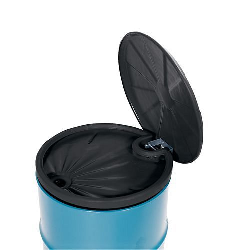 Entonnoir à tambour DENIOS en polyéthylène (PE), rond, volume de 5 litres, avec adaptateur et couvercle, conducteur, 186-548