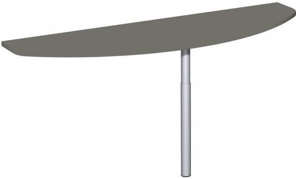 table d'appoint geramöbel avec pied d'appui, matériel de liaison inclus, réglable en hauteur, 1600x500x680-820, graphite/argent, N-657251-GS
