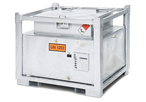 Station-service diesel mobile DENIOS MTA 1000 en acier, pompe 24 V, volume 1000 litres, 188-344