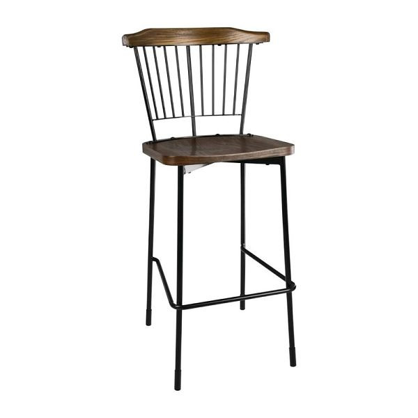 Lot de 2 tabourets hauts Bolero Scandi noirs (2 pièces), FB873
