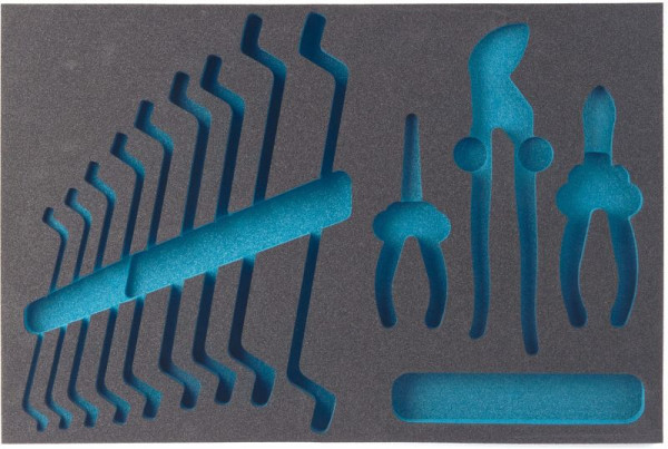 Insert en mousse souple Hazet à 2 composants, dimensions / longueur : 519 mm x 342 mm, 163-59L