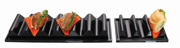 Présentoir à snacks Schneider, 290 x 195 x 60 mm, plastique noir, 227551