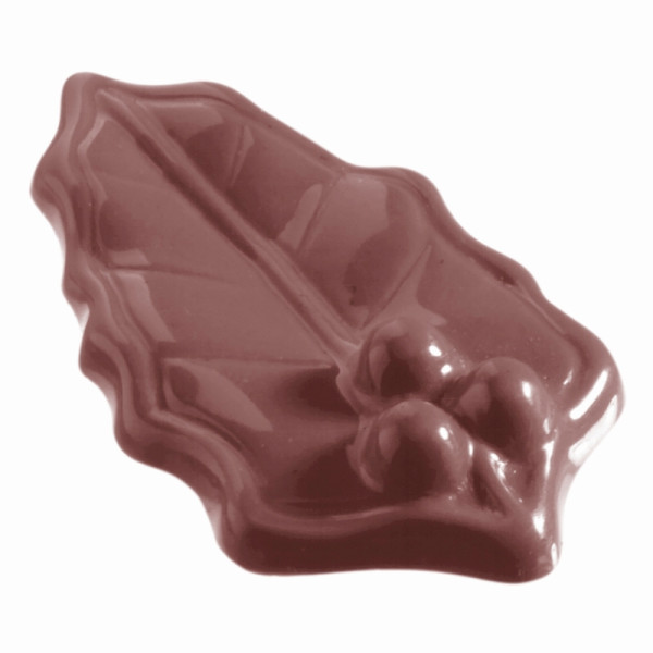 Moule à chocolat Schneider feuille de houx (Noël), 57x32x7mm -275x135 mm, 421209