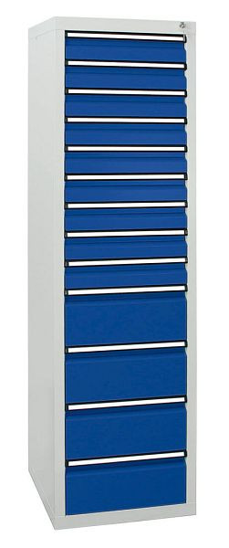 armoire à tiroirs émoussés série STS 410, RAL 7035/5010, 13 tiroirs (9x100, 4x200 mm), 7105874