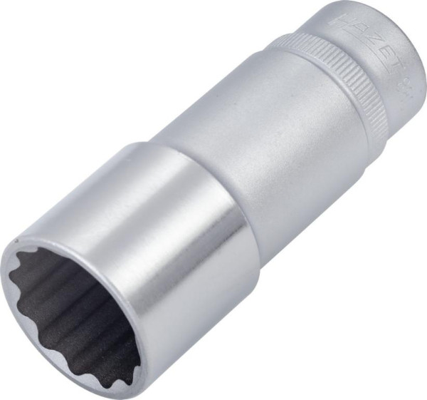 Douille Hazet, Bi-Hex, carré creux 10 mm (3/8"), 21 mm, type long avec moletage, 880TZ-21