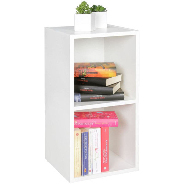 Wohnling étagère sur pied en bois 30x60x30 cm moderne blanc petit, WL5.175