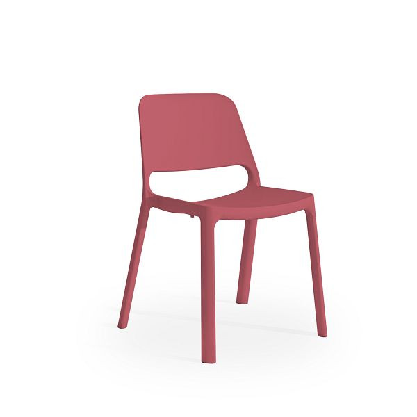 Mayer Sitzmöbel myNUKE chaise empilable, plastique rouge framboise, structure rouge framboise, 2050_64