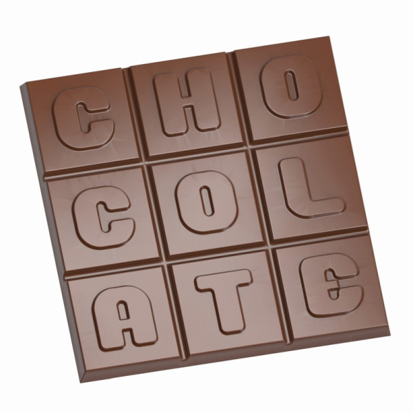 Moule à chocolat Schneider 275x135 mm, 100x100x8mm, barre de chocolat rectangulaire, 421685