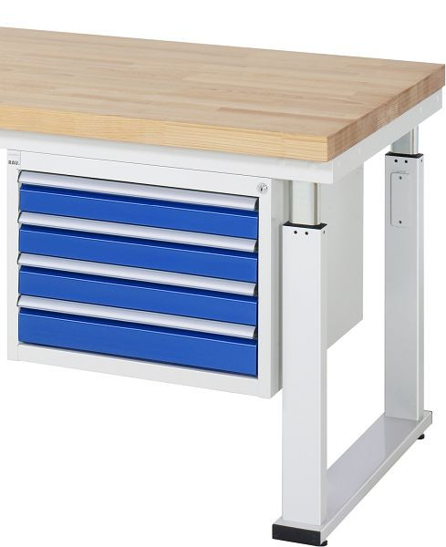 Conteneur de sous-structure RAU adaltus, L580xP650xH440mm, 4x tiroirs à extension totale, 18-L2.13A.11