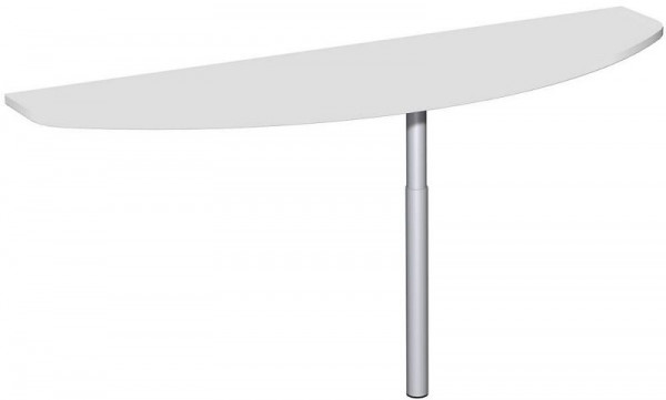 Table à rallonge geramöbel avec pied d'appui, matériel de liaison inclus, réglable en hauteur, 1600x500x680-820, gris clair/argent, N-657251-LS