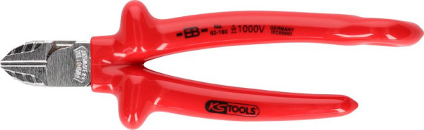 KS Tools Pince coupante latérale 1000 V avec œillet de sécurité pour ligne de sécurité, 117.2204