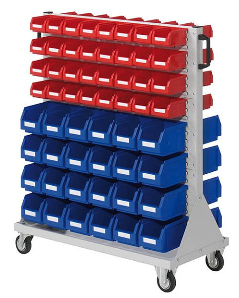 Chariot Bedrunka+Hirth taille 3, 112 boîtes de rangement, dimensions en mm (LxPxH) : 1000 x 500 x 1230, 04/02/2013