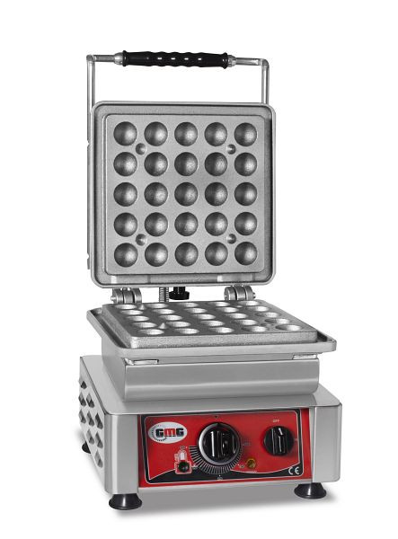 Gaufrier GMG Lokmia-D, 1x (Ø25 x 3,5 cm x 1,7 cm/3,4 cm), plaque de cuisson interchangeable très facile à monter, 50° à 300°C, facile à nettoyer, WE-07D