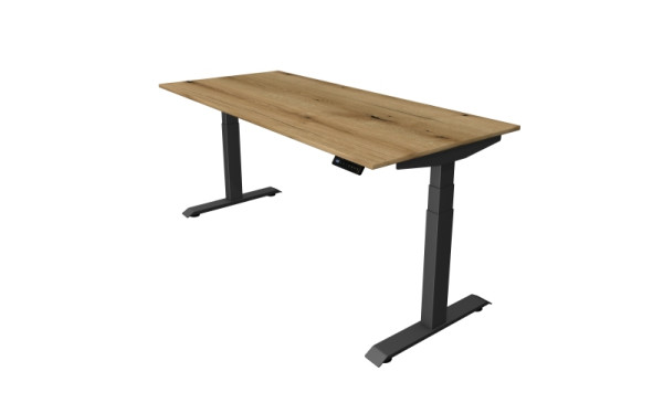 Kerkmann Move 4 table assis/debout, L 1800 x P 800 mm, réglable en hauteur électriquement de 640 à 1290 mm, chêne, 10080755