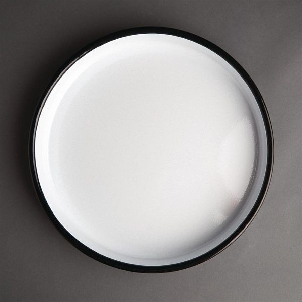 Plateau de service rond OLYMPIA blanc-bleu 32cm, GM240