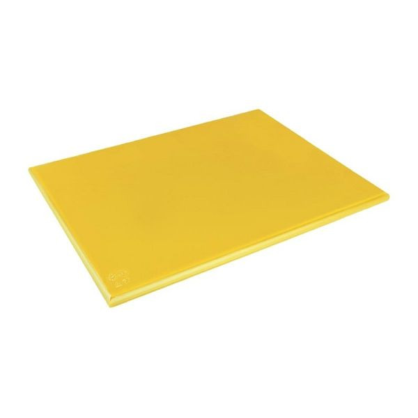 Hygiplas planche à découper extra large haute densité jaune, J045