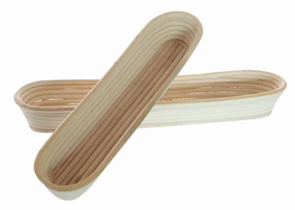 Moule à pain / panier de fermentation Schneider, long, tête ronde 410 x 95 mm, hauteur : 55 mm, 201450