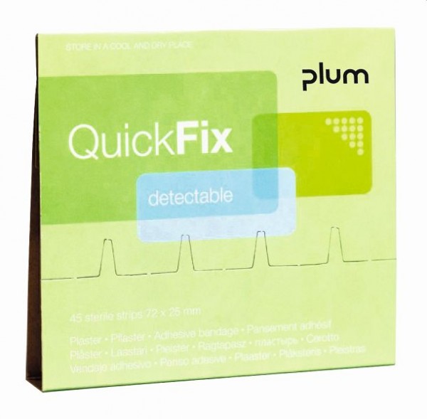 Recharge de prunes QuickFix détectable - avec surface métallique intégrée, par exemple pour l'industrie alimentaire 45 chaussée, 5513