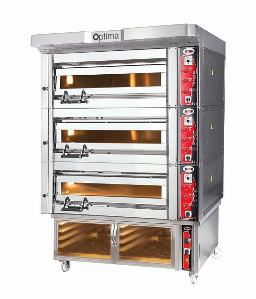 Four à pizza GMG Optima- 84, 3 chambres de cuisson, avec armoire de fermentation, PB 3M 84