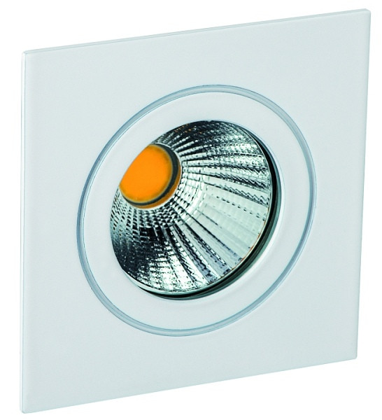 rutec Projekt CIRDAN COB LED - spot encastrable rigide, carré, 350mA, 8W, IP55, 3000K, CRI80 - blanc, PEG661WWOK