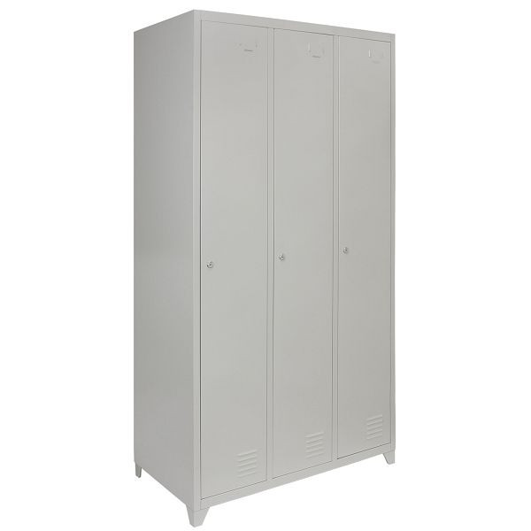 Armoire casier Monster à 3 portes en gris, lot de 3, 23467