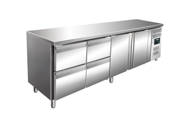 Table réfrigérante Saro avec 2 x 2 tiroirs modèle KYLJA 4140 TN, 323-10724