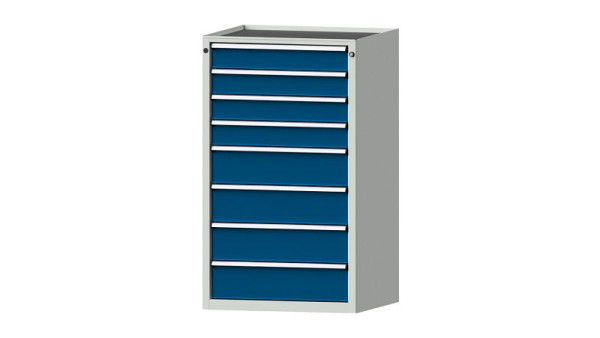 Armoire à tiroirs pour établis ANKE, modèle 4008 V, 760 x 675 x 1280 mm, RAL 7035/5010, baignoire, 611.114