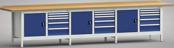 Etabli standard KLW - 4000 x 700 x 840 mm L x P x H, WS550N-4000M40-E7022