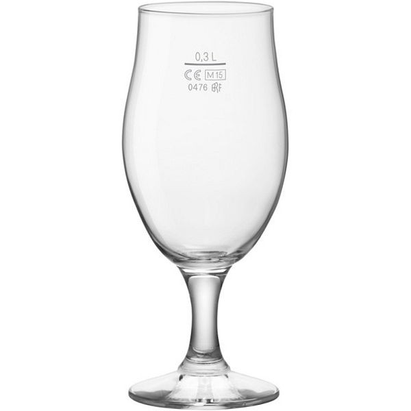Tulipe à bière Bormioli Rocco avec repère de calibrage à 0,3 litre, UE : 6 pièces, GL7322390
