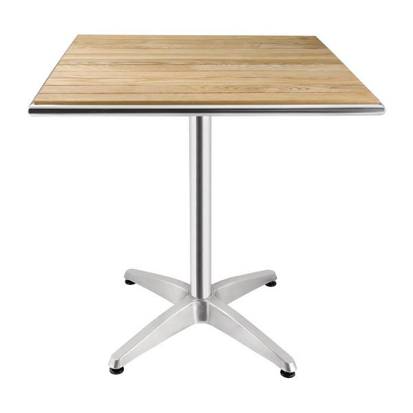 Bolero table carrée frêne 1 pied 70cm, CG835