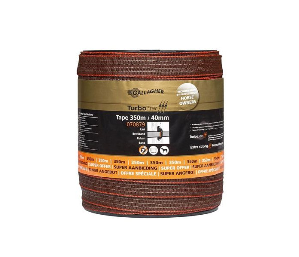 Gallagher TurboStar haut débit 40 mm 350 m terre, 070879