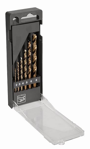 Jeu de forets à métaux Bahco cobalt HSS-E dans un coffret en plastique, 6 pièces, 4511-SET-6