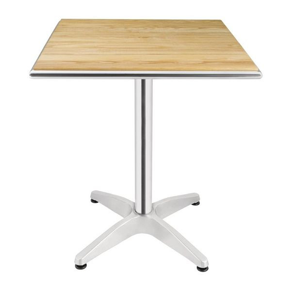 Bolero table carrée frêne 1 pied 60cm, U430
