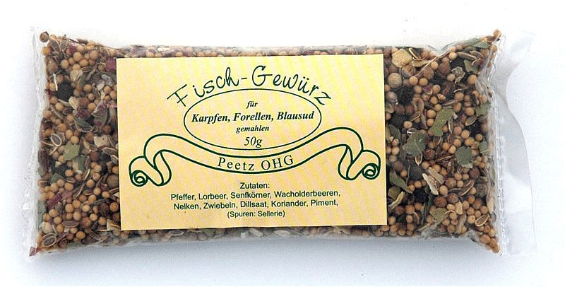 Epice de poisson Peetz, 50 g, fond bleu pour carpe et truite, UE: 5 pièces, 94018