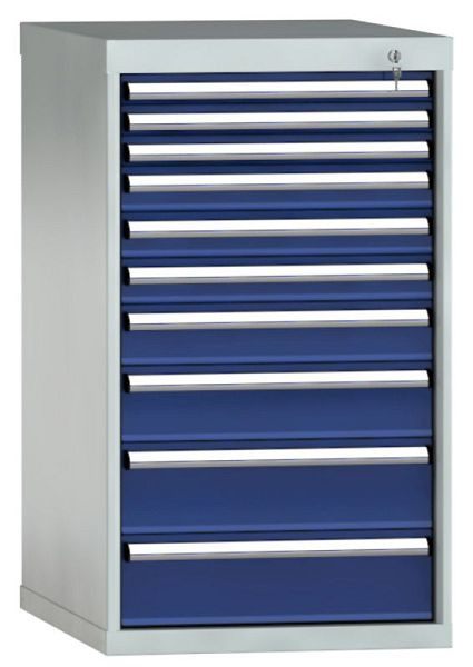 Armoire à tiroirs KLW 1000 x 572 x 605 mm H x L x P, dimensions d'installation : 900 mm, division : 27x27 unités, SEA1000-10UP-001